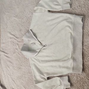 Athleta Cream Half-Zip Sweatshirt
